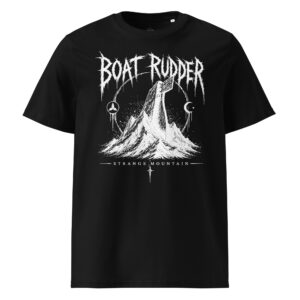 Boat. Rudder. Strange. Mountain. T-Shirt (Black)